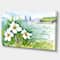 Designart - Blooming Flowers on Summer River - Landscape Artwork Canvas